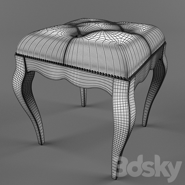 stool Cavio Madeira art437 3DSMax File - thumbnail 2