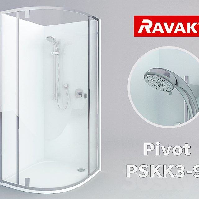 Ravak Pivot PSKK3 90 3DSMax File - thumbnail 1