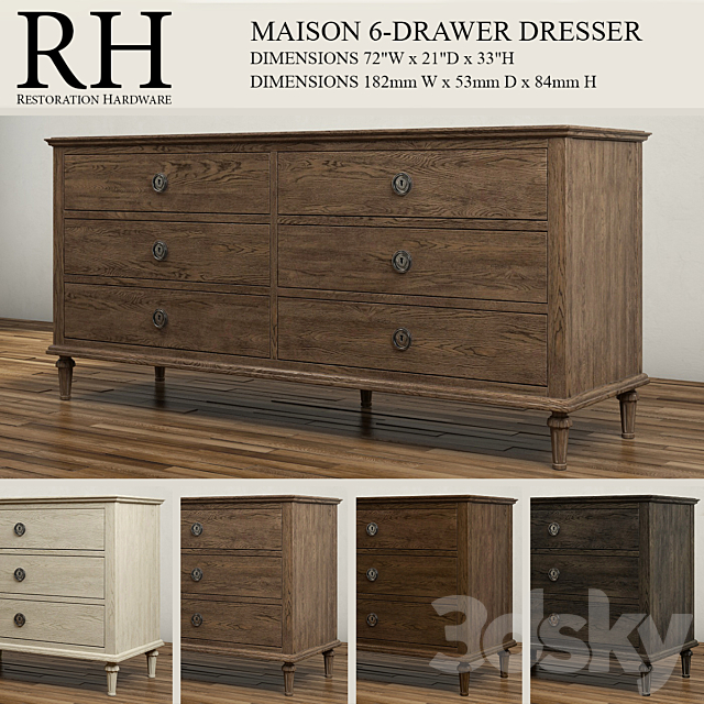 MAISON 6-DRAWER DRESSER Free Download