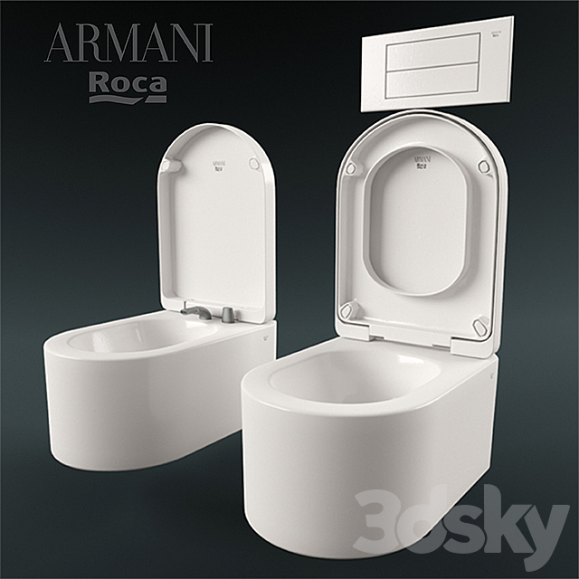 Armani Roca bidets and toilets 3DSMax File - thumbnail 1