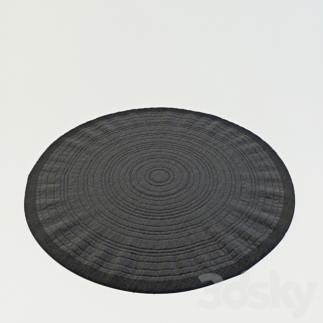 Set of round rugs 3d