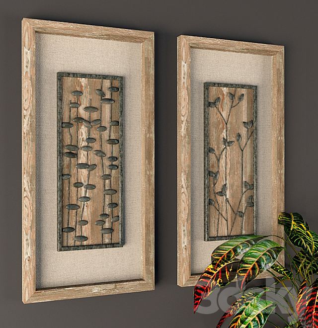 Set of 9 pictures 3d