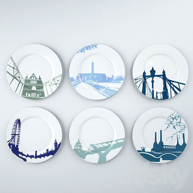 London river series plates 3DSMax File - thumbnail 1