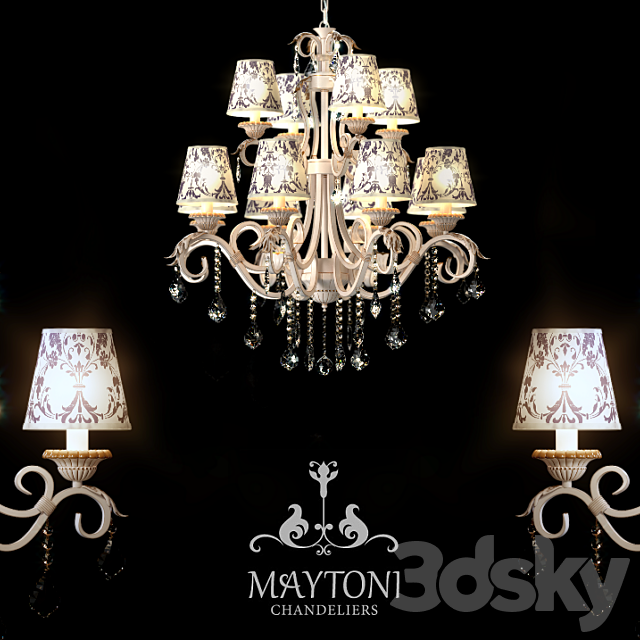 Bunk chandelier Maytoni ARM219-12-G 3DSMax File - thumbnail 1