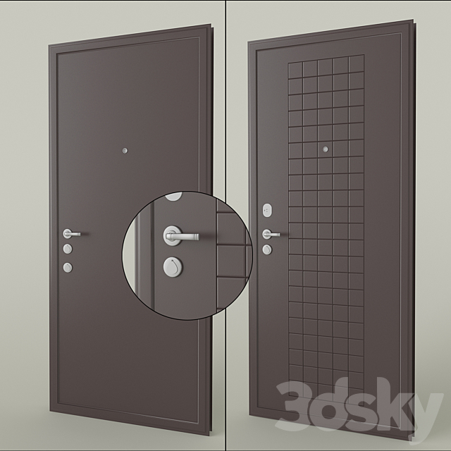 Front metal door “Toreks” Ultra model – 06 3DSMax File - thumbnail 1