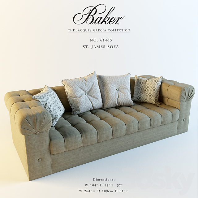 Baker_No. 6140S_ST. JAMES SOFA Free Download