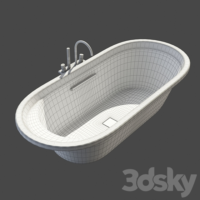 Jacob Delafon LOVEE bath recessed 3d