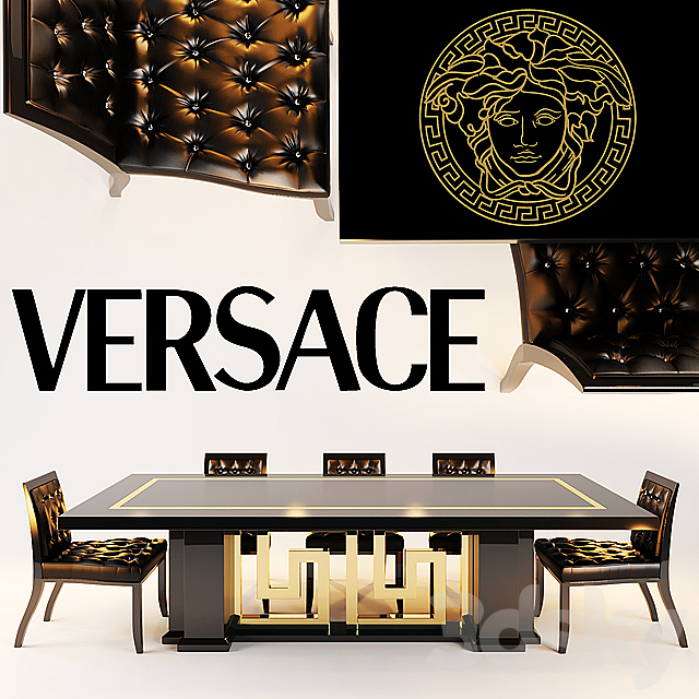 versace chair SHADOW. DINING TABLES CARTESIO 3DSMax File - thumbnail 1