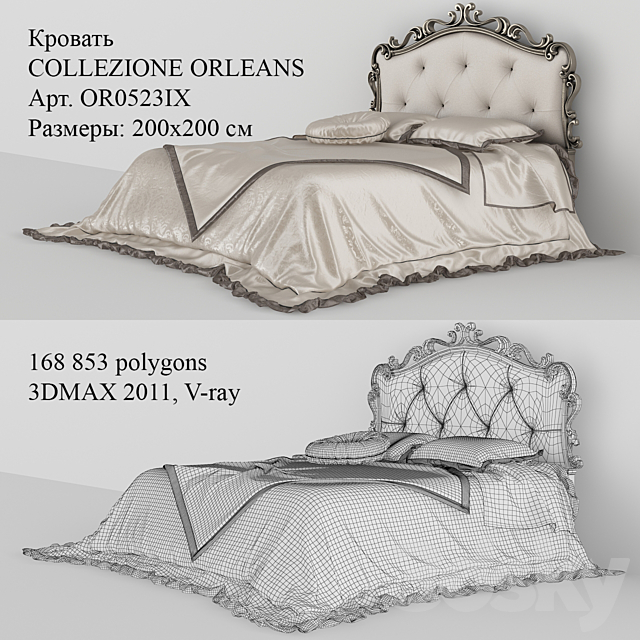 Bed COLLEZIONE ORLEANS OR0523IX 3DSMax File - thumbnail 1