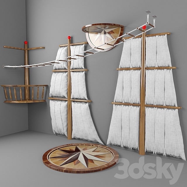 Items sea theme for a child’s 3DSMax File - thumbnail 1