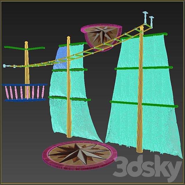 Items sea theme for a child’s 3DSMax File - thumbnail 2