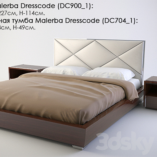 bed Malerba Dresscode (DC900_1) 3DSMax File - thumbnail 1