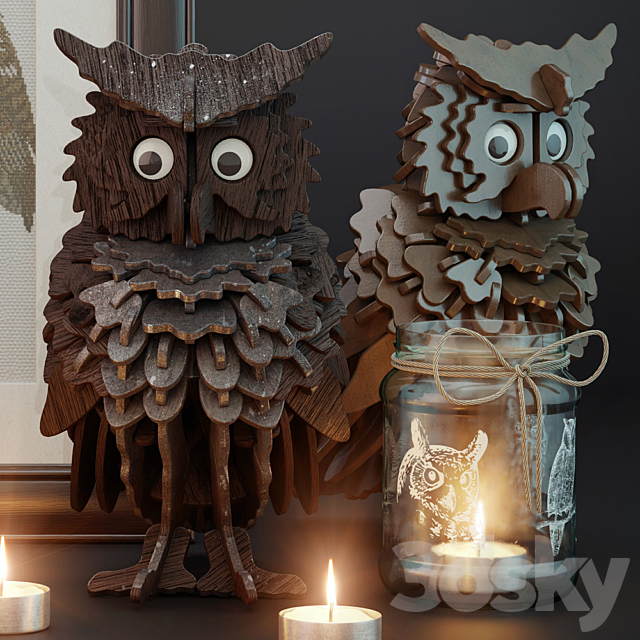 Owls 3d