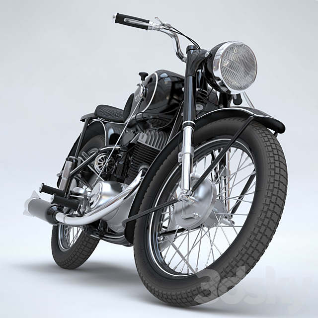 Motorcycle IZH-49 3DSMax File - thumbnail 2