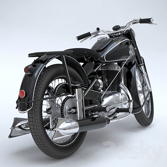 Motorcycle IZH-49 3DSMax File - thumbnail 3
