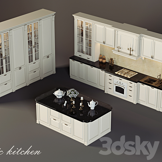 Classic Kitchen 3DSMax File - thumbnail 1