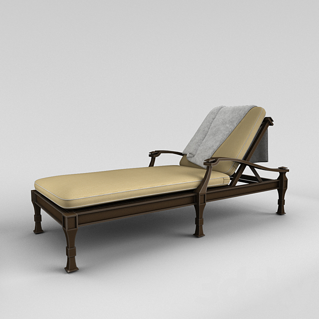 Deckchair Restoration Hardware Antibes Chaise 3d