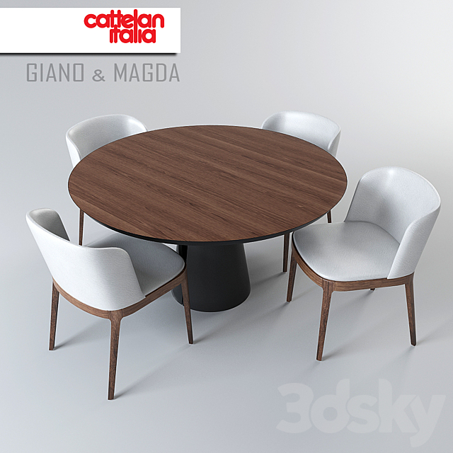 GIANO table and chair MAGDA 3DSMax File - thumbnail 1