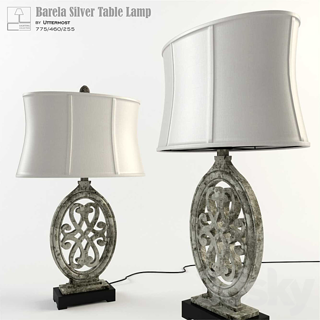 Barela Silver Table Lamp 3DSMax File - thumbnail 1