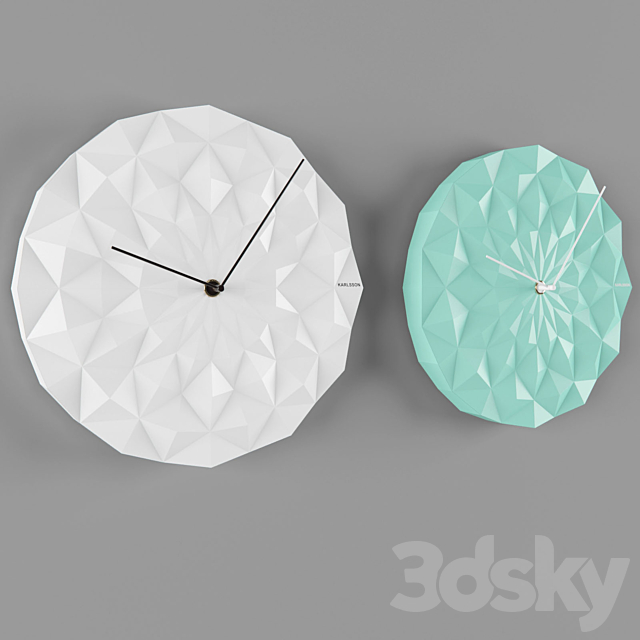 Clock Karlsson Facet 3d