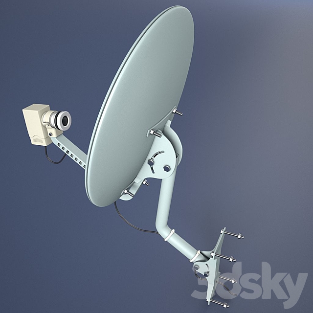 Parabolic antenna sky 3d