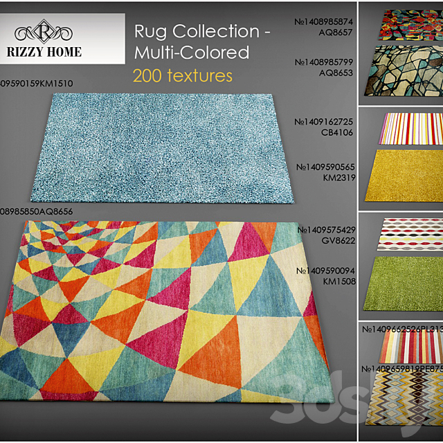 Rizzy Home rugs – Multi-colored 3DSMax File - thumbnail 1
