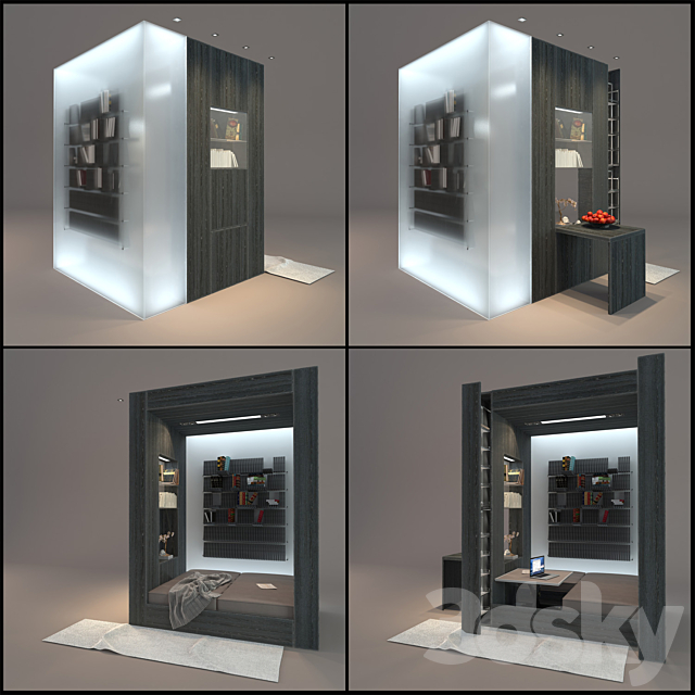 Alcove in a modern style 3DSMax File - thumbnail 2