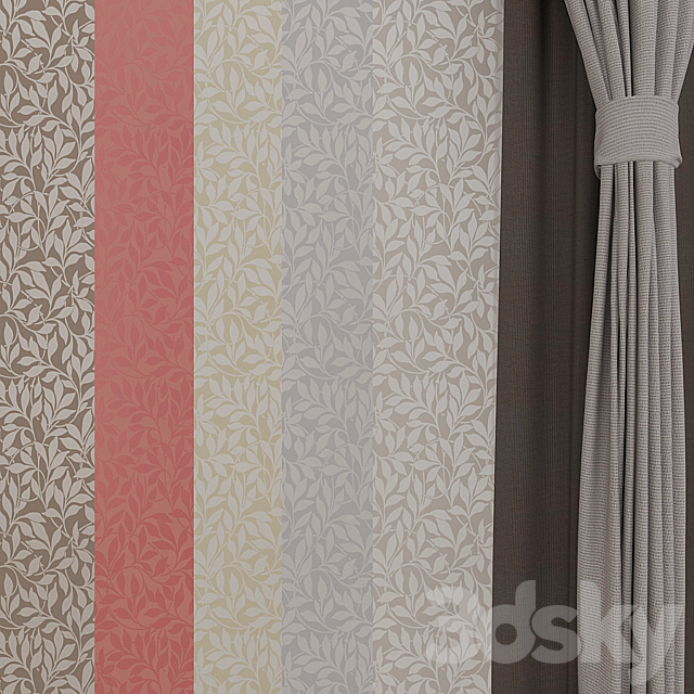 Wallpaper Cole & Son. Charlie Wilson (5 products ASPEN BRANCH) 3d