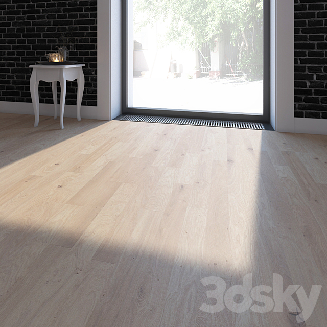 Parquet 2x types of Kronospan Swedish rustic oak and chestnut tan 3d