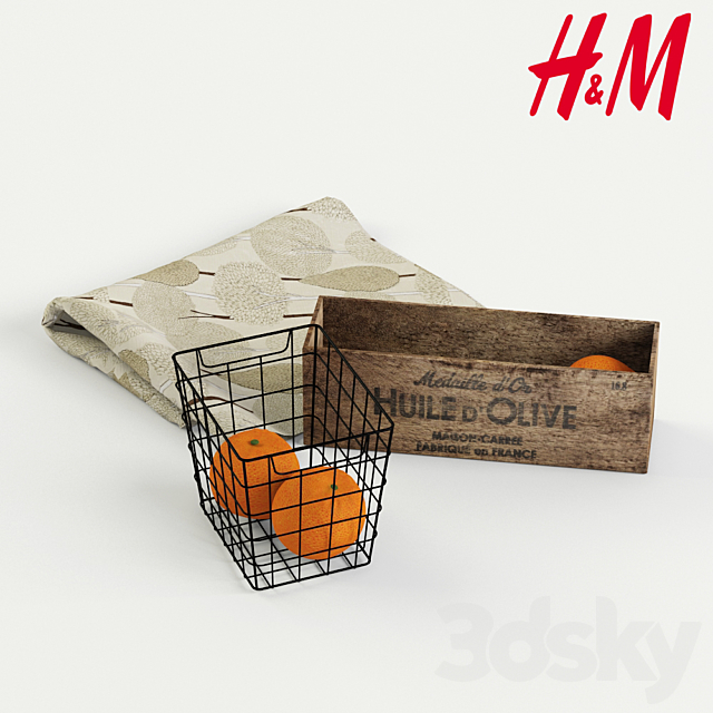 H & M Home decorative set 3DSMax File - thumbnail 1