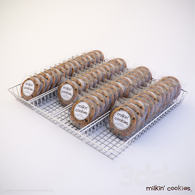 Milkin Cookies in basket 3DSMax File - thumbnail 3
