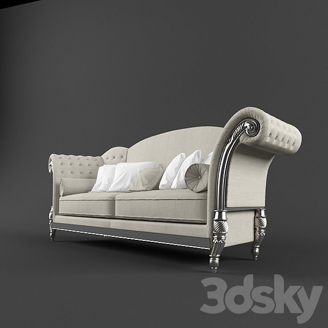 L Sofa Neoklasika 3d