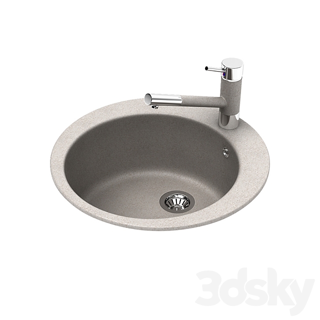 Wash AquaSanita SR 100 and Faucet AquaSanita 2765 3DSMax File - thumbnail 1