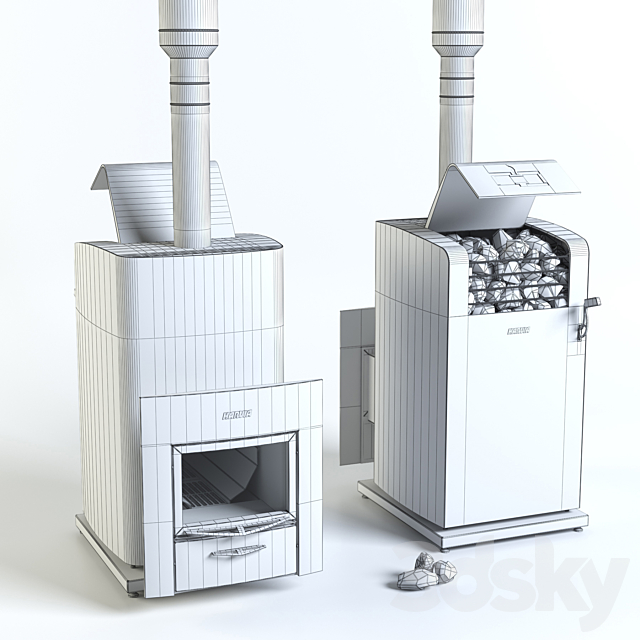 Woodburning stove Harvia Classic 400 Top Duo 3DSMax File - thumbnail 3