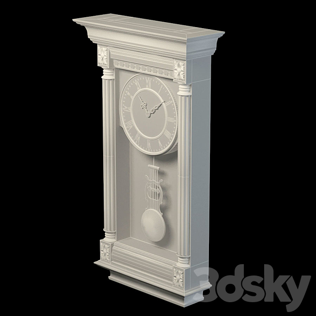 wall clock with pendulum 3DSMax File - thumbnail 2