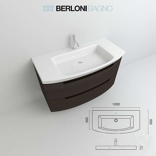 Sink BERLONI BAGNO MOON 3DSMax File - thumbnail 1