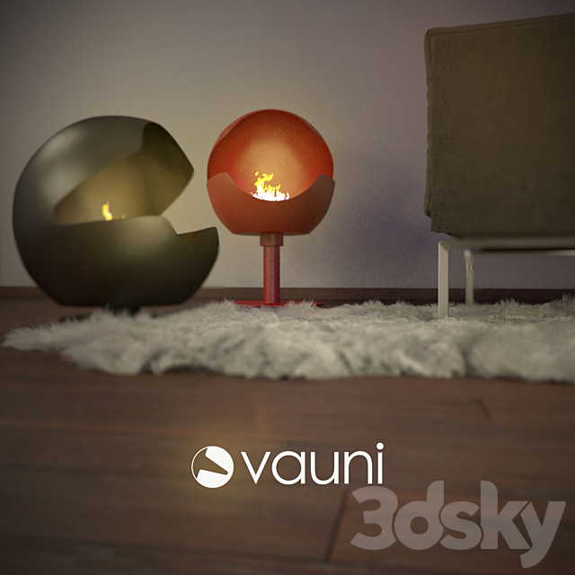 Vauni Globe - Bio Fireplace 3d