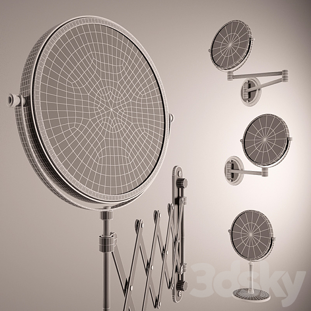Magnifying mirror with water drops 3DSMax File - thumbnail 2
