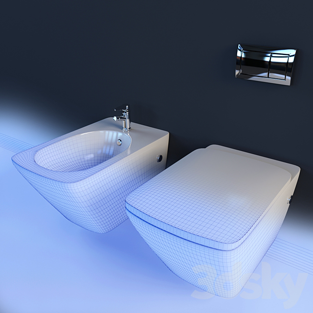 Toilet and bidet Jacob Delafon Escale 3DSMax File - thumbnail 2