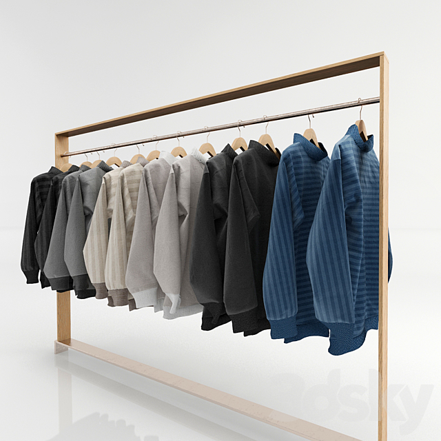 Set of clothes on a hanger B 3DSMax File - thumbnail 1