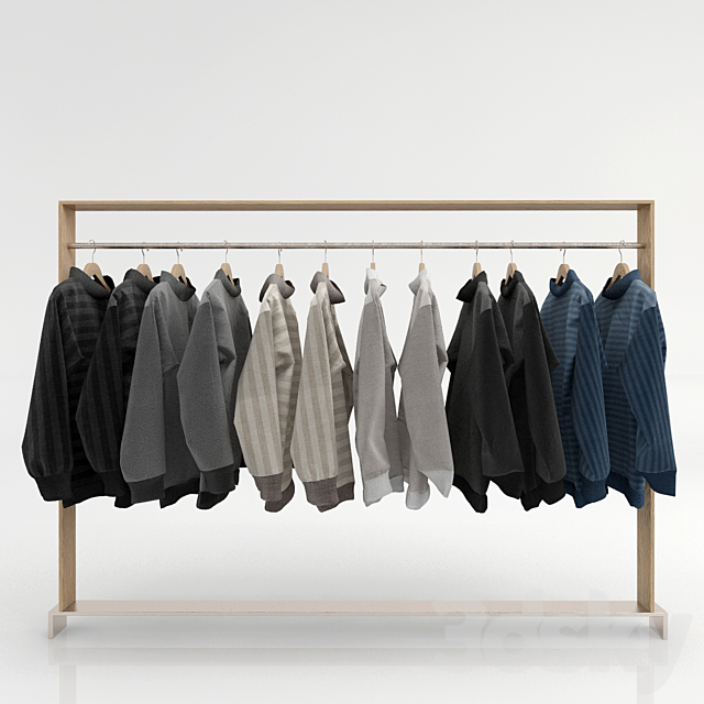 Set of clothes on a hanger B 3DSMax File - thumbnail 2