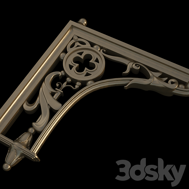 Bracket 3DS Max Model - thumbnail 2