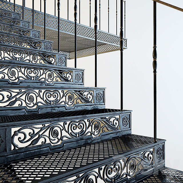 Forged stairs 3DSMax File - thumbnail 2