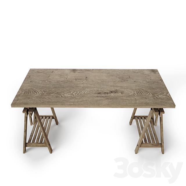 Scandinavian table 3d