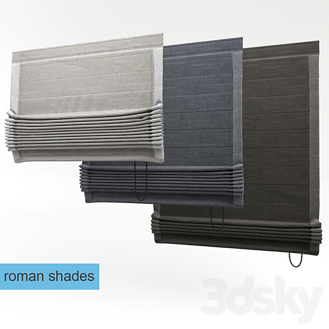Roman blinds 3DSMax File - thumbnail 1