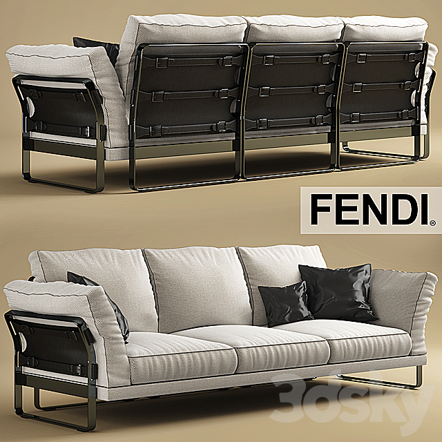 sofa and chair fendi casa metropolitan 3DSMax File - thumbnail 1