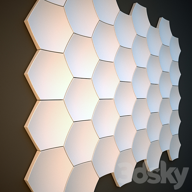 Gypsum 3D panel for walls Free Download