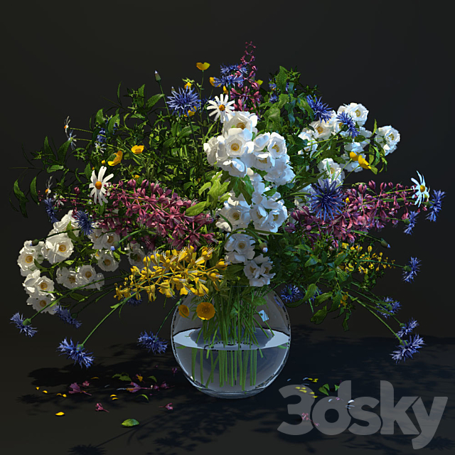 Bouquet of wildflowers 3DSMax File - thumbnail 1