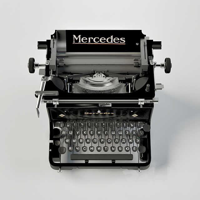Mercedes Typewriter 3d