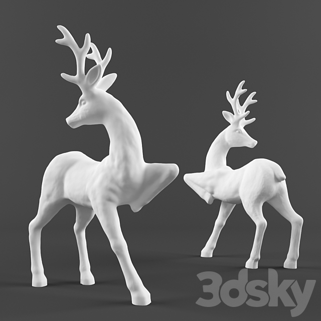 Sculpture Deer-2 3DSMax File - thumbnail 1